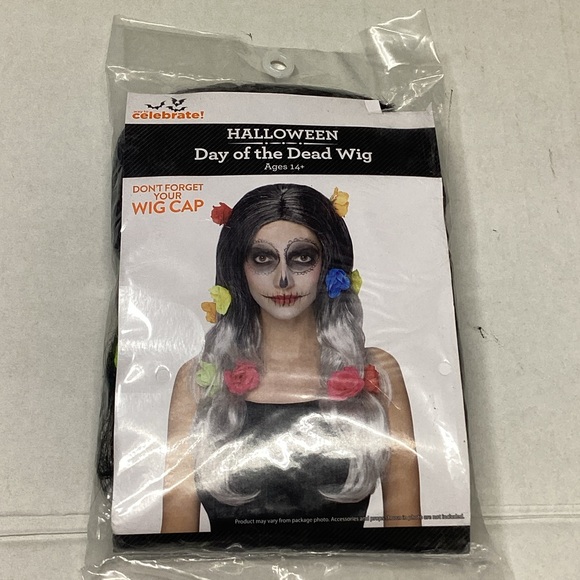 Celebrate Halloween Day of the Dead Wig ages 14 plus - Picture 1 of 3
